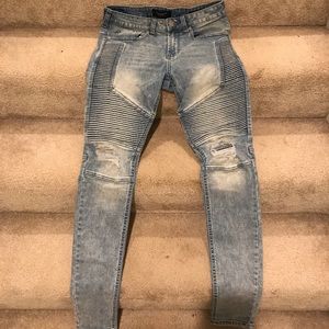 Pacsun Stacked Skinny Moto Jeans